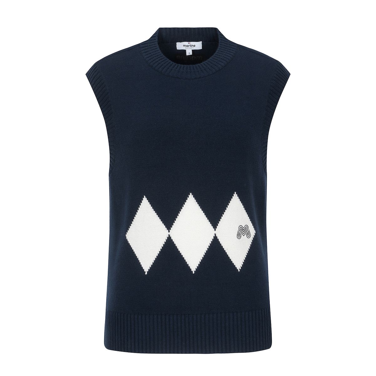 마틴골프(MARTINE GOLF) Argyle Knit Vest_Navy