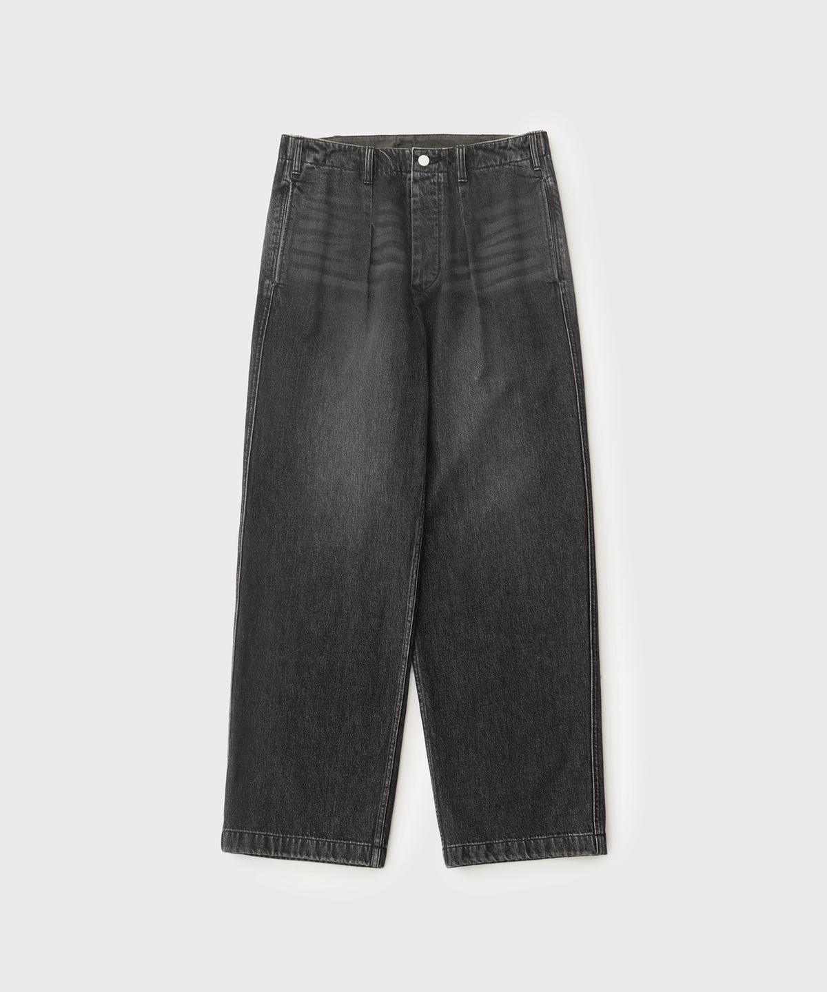 어나더 오피스(ANOTHER OFFICE) Maverick One-Tuck Denim Pants (Faded Black)