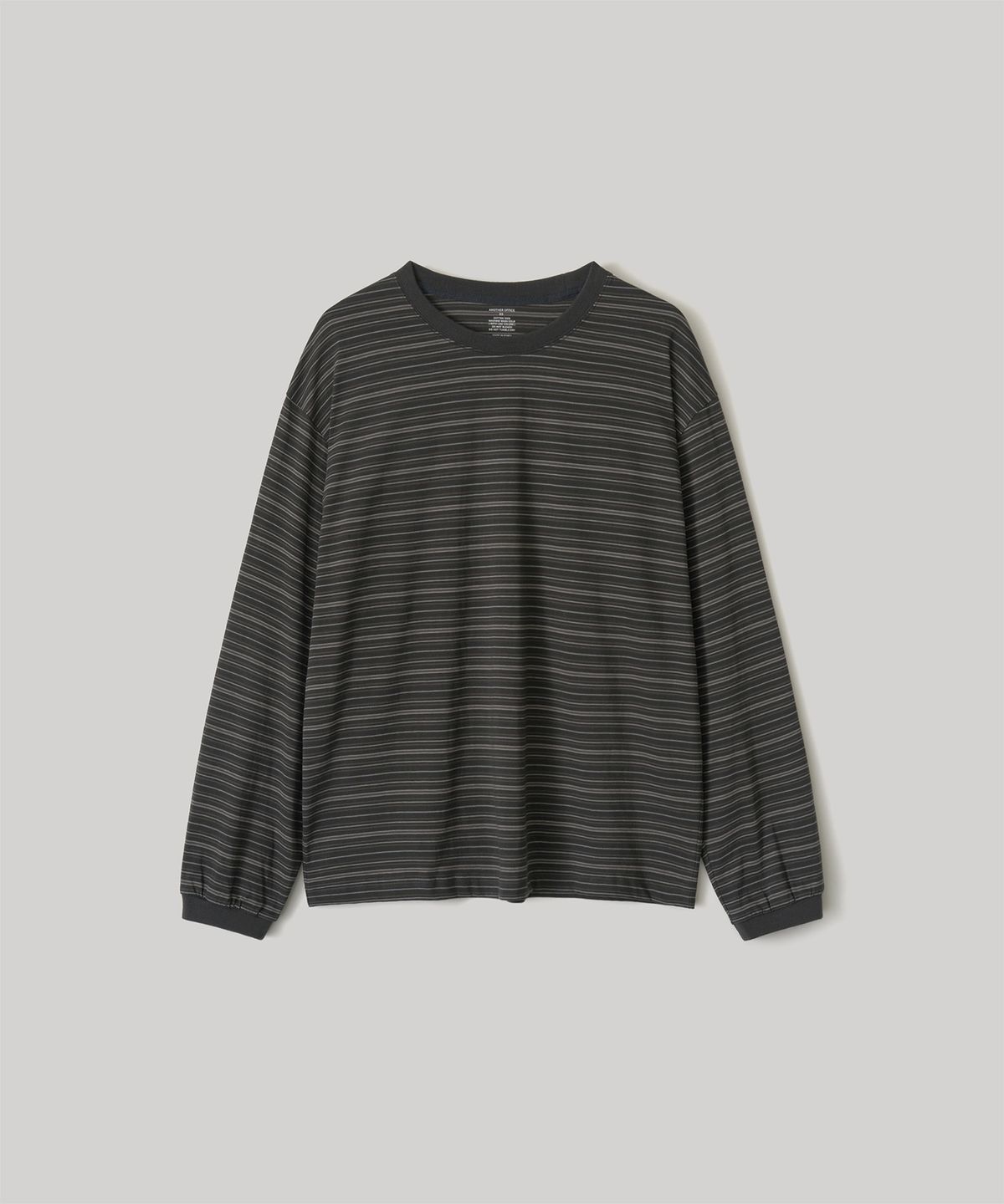 어나더 오피스(ANOTHER OFFICE) Ordinary Multi Stripe T (Faded Black)