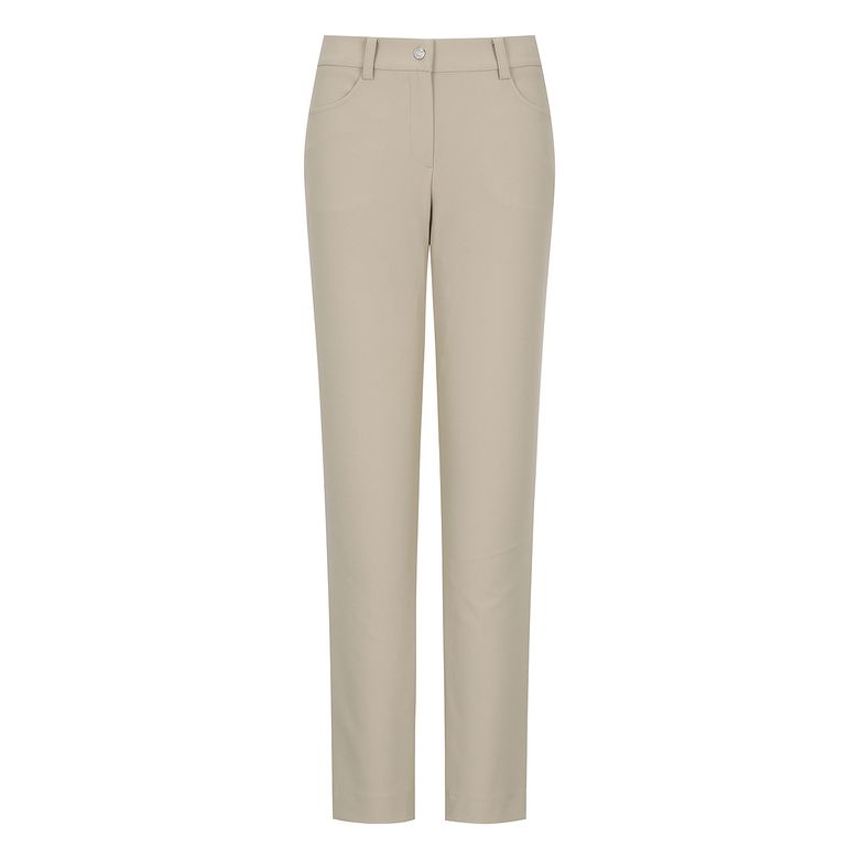 Band Logo Slim Fit Pants_Beige