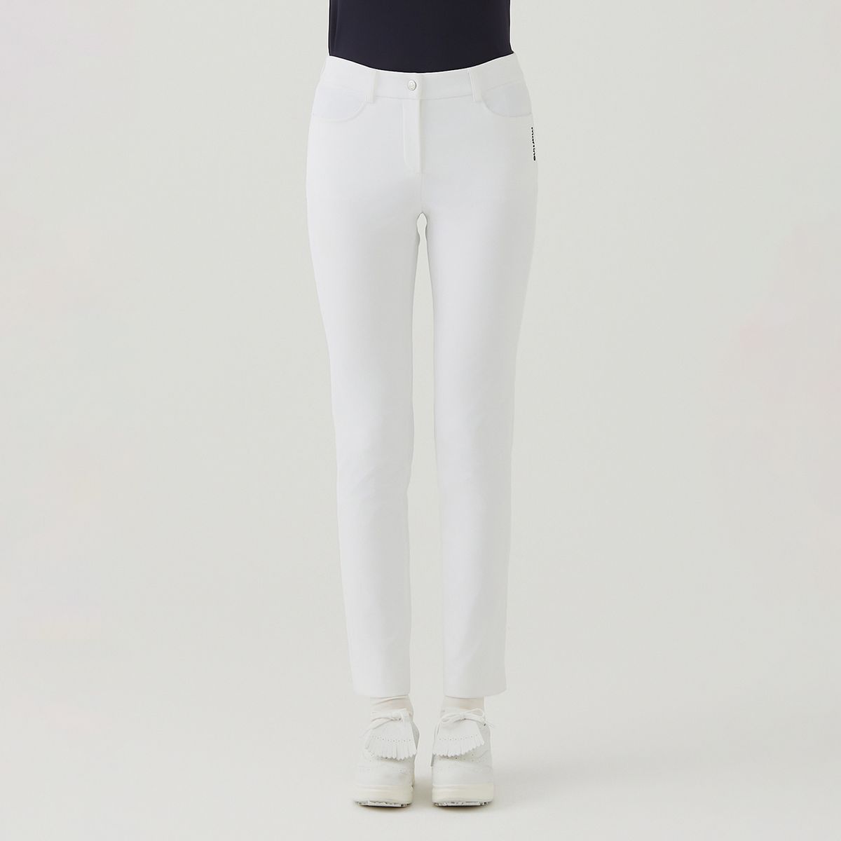 마틴골프(MARTINE GOLF) Band Logo Slim Fit Pants_O/White