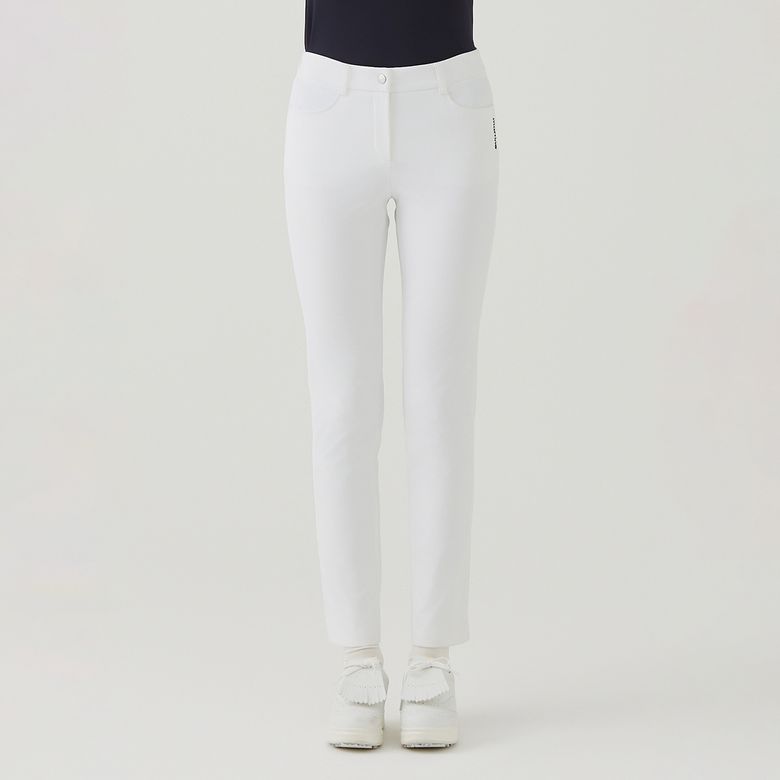 Band Logo Slim Fit Pants_O/White