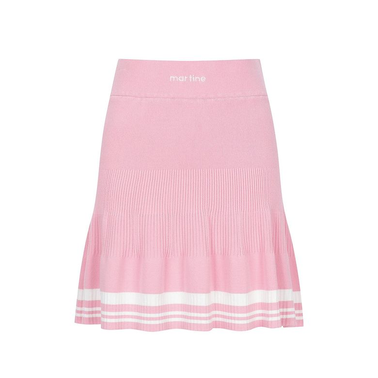Flared Knit Culotte_L/Pink
