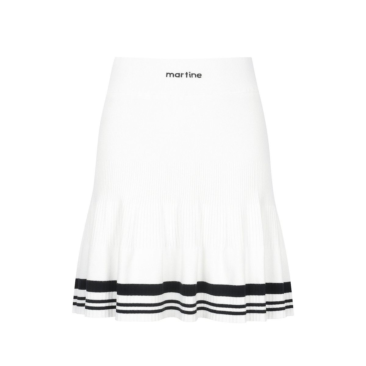 마틴골프(MARTINE GOLF) Flared Knit Culotte_O/White