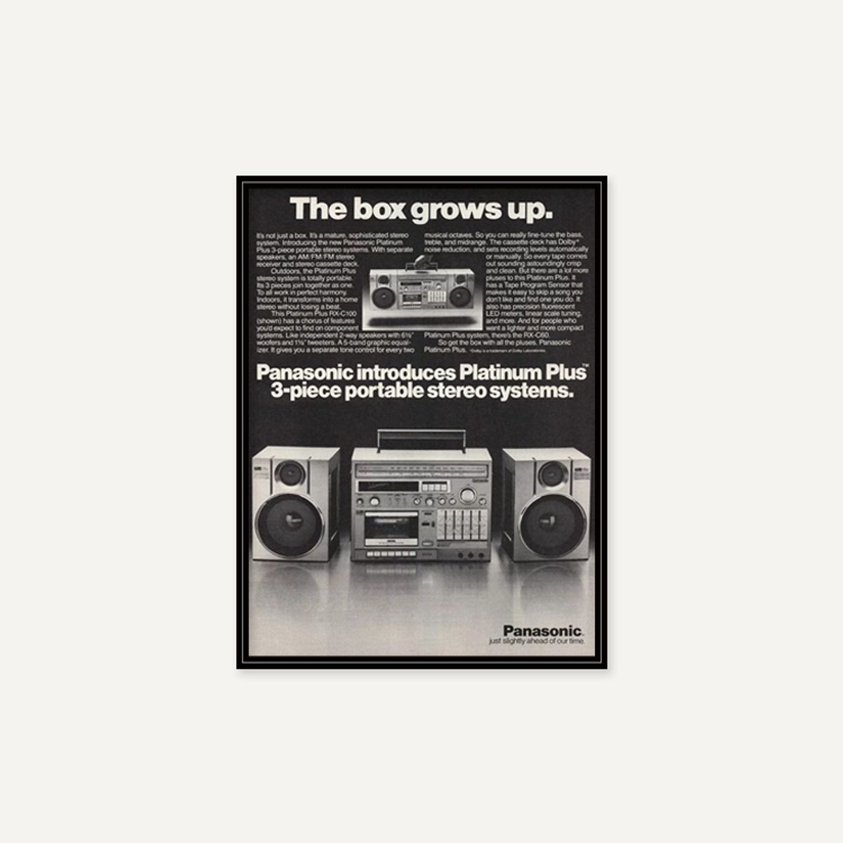 그릿시즌(GREET SEASON) Panasonic Platinum Plus Boom-Box, 1985 (액자 포함)