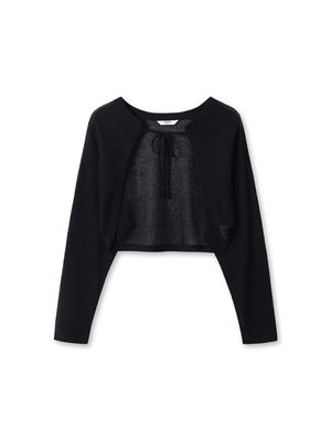 여성) 리넨 블렌드 볼레로 가디건_MSF2TC2002