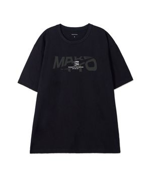 [ACTIVE LETTERING]CREW NECK TEE_BLACK