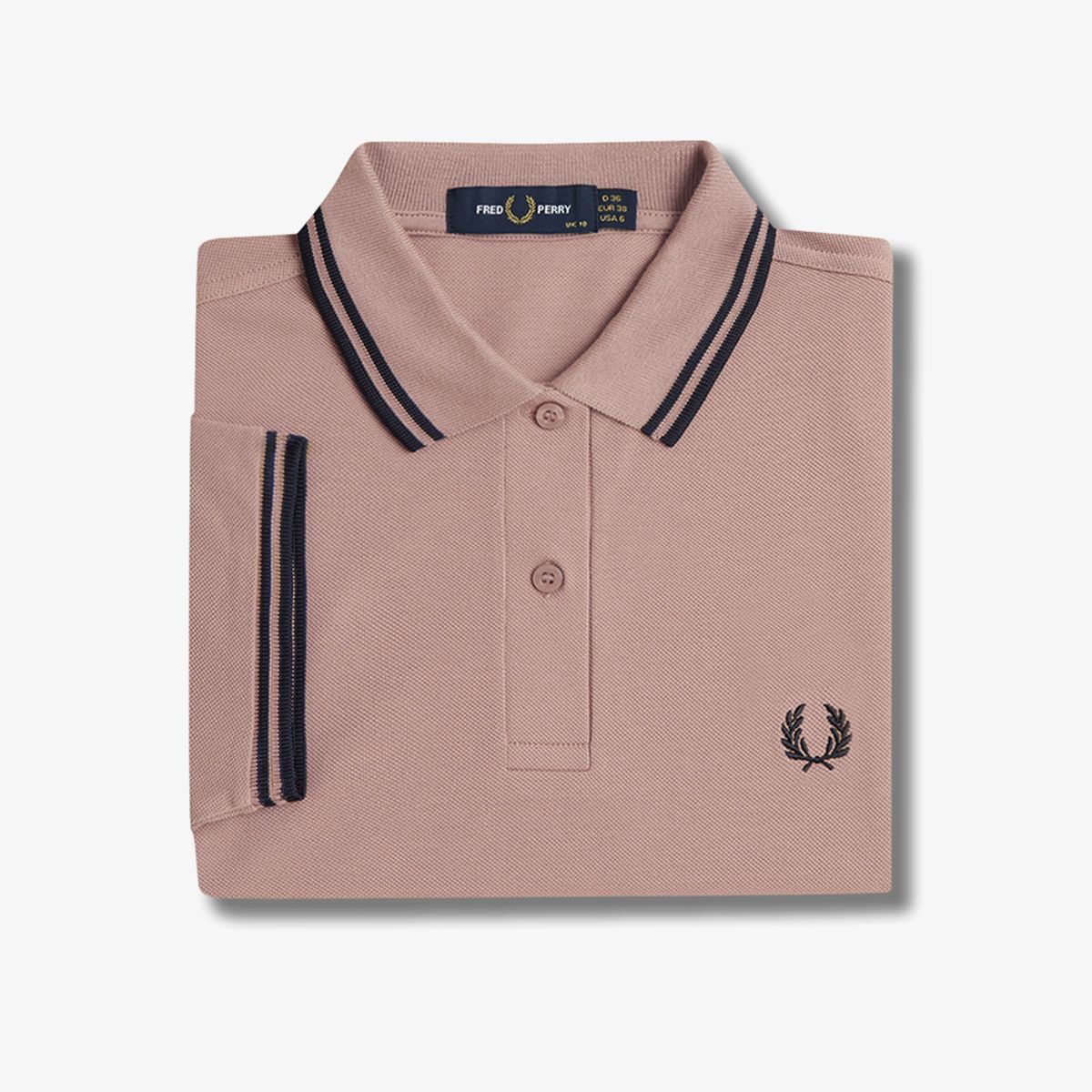 프레드페리(FRED PERRY) [G3600] 여성 트윈 팁 프레드페리 셔츠 - 다크 핑크/네이비 AFPF2513600-Y74