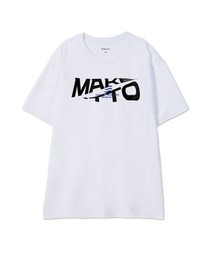 [ACTIVE LETTERING]CREW NECK TEE_WHITE