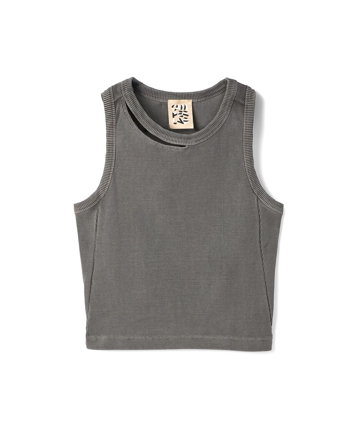 캠퍼랩(CAMPERLAB) Ribbed Tank Top Faded Black AU00030-001