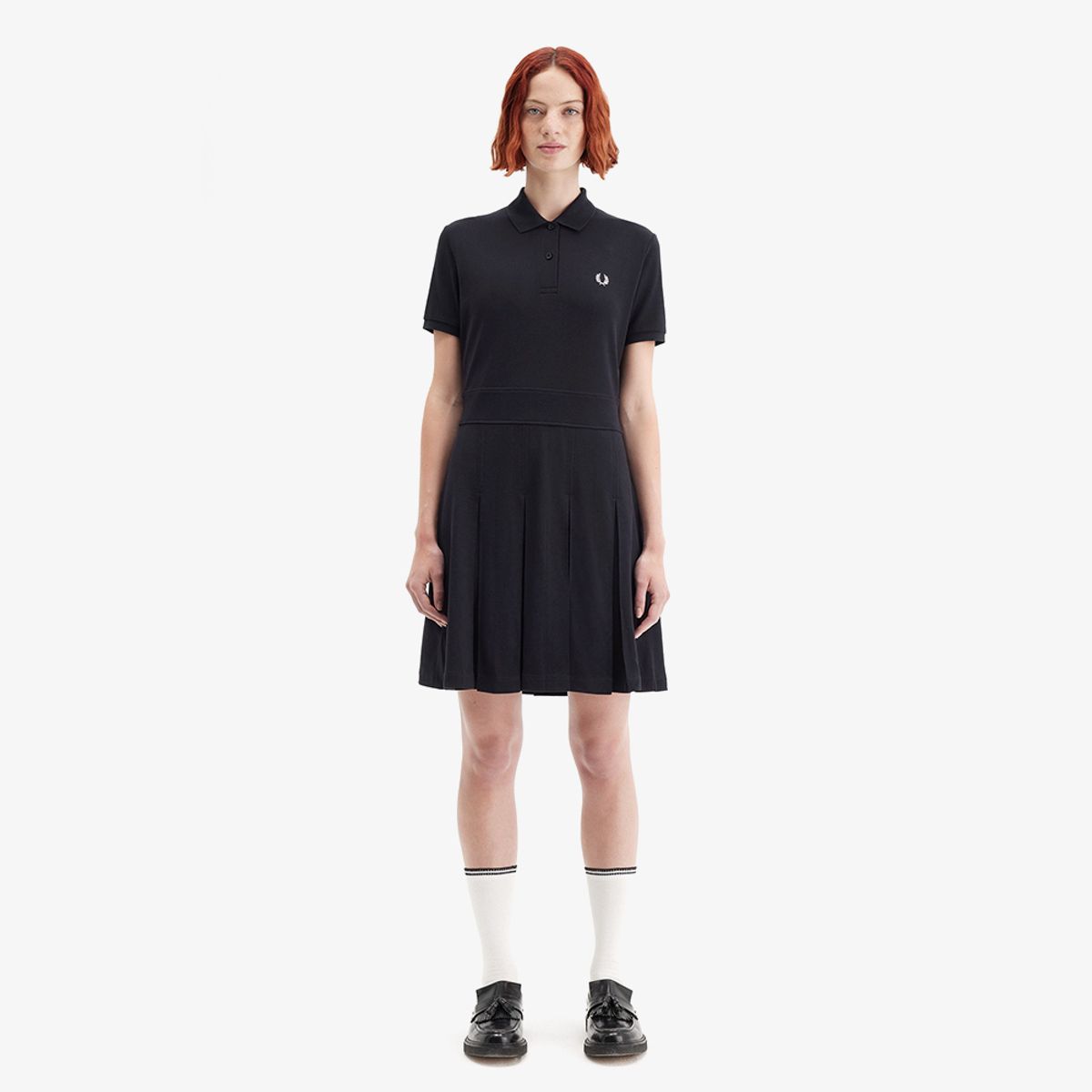 프레드페리(FRED PERRY) [Womens] 플리츠 테니스 드레스 - 블랙 AFPF2519166-102
