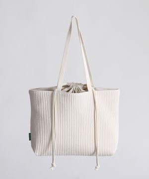 보트 스트링 쇼퍼백 66 골지 코듀로이 - ivory L