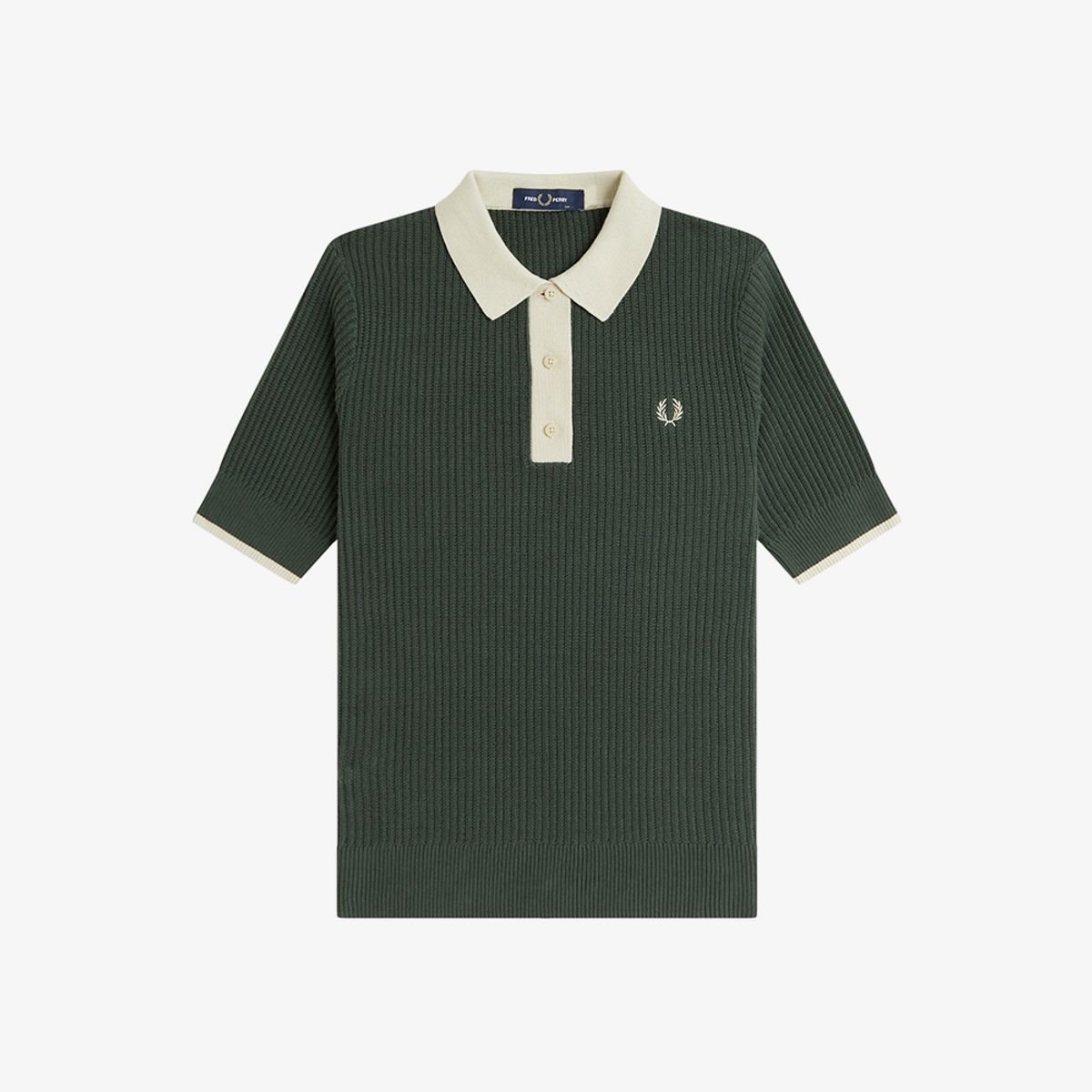 프레드페리(FRED PERRY) [Womens] 메시 니트 폴로 셔츠 - 코트 그린 AFPF2519113-X89