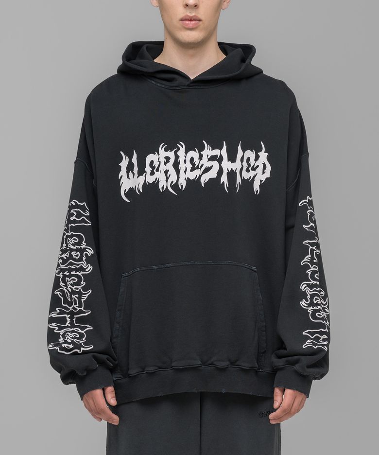 (U) 페이스리스 오버사이즈드 후디 페이디드 블랙 FAITHLESS OVERSIZED HOODIE FADED BLACK