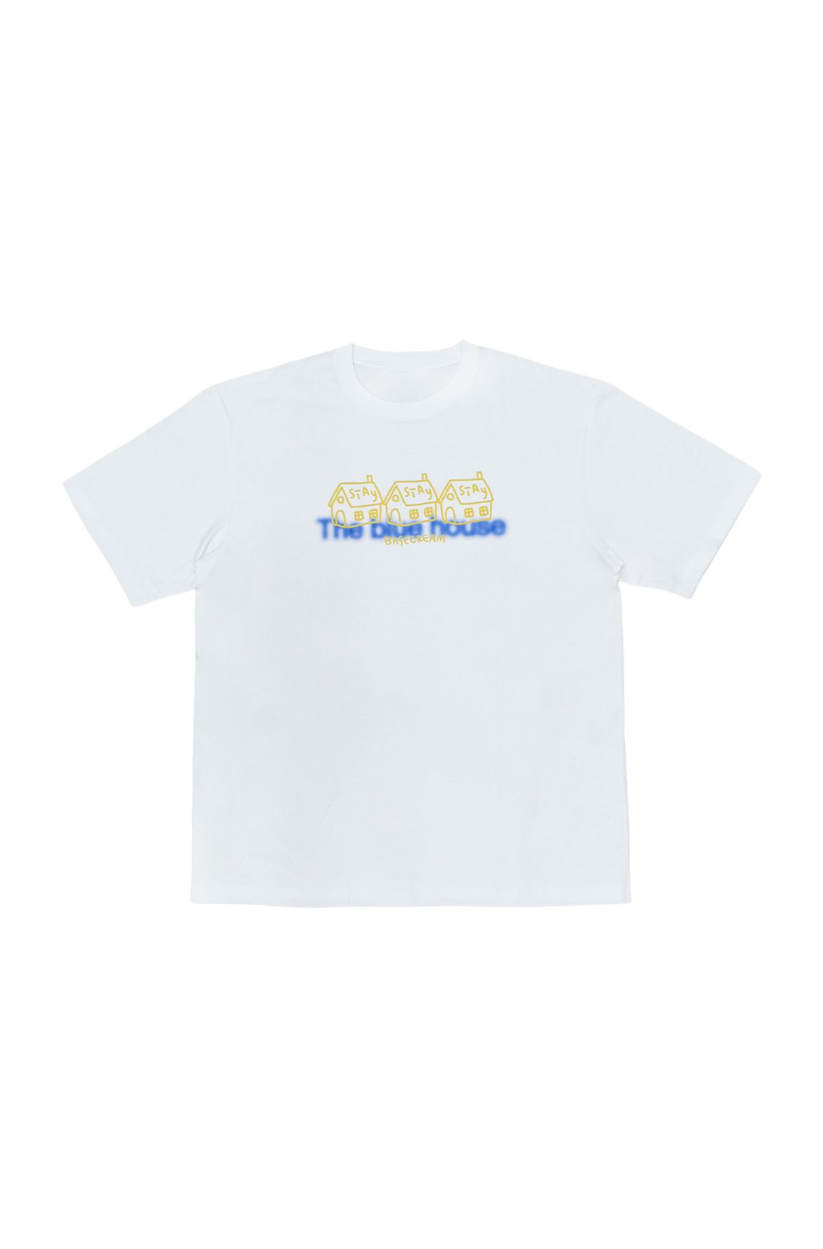 베이스크림(BASECREAM) Blue House Tee White