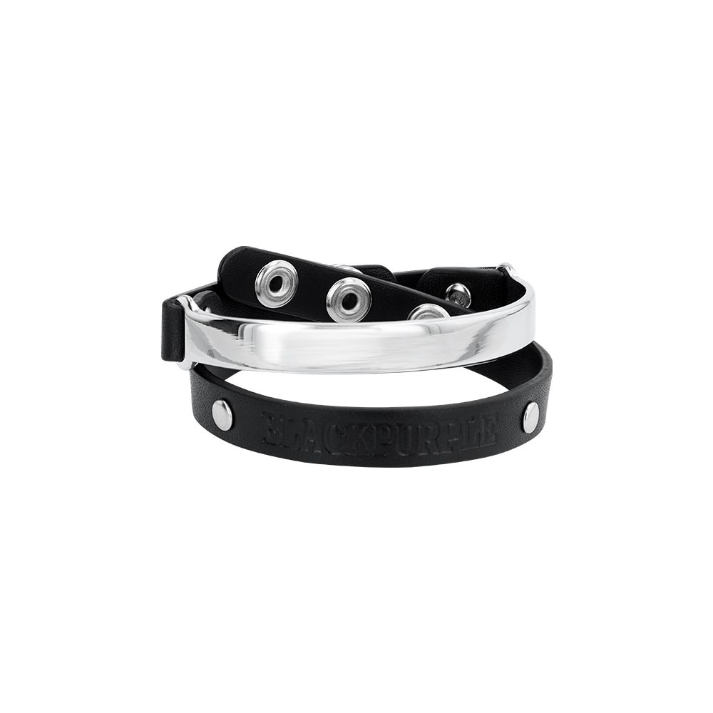 【BLACKPURPLE】25SS★ Calix Half l Cuff Bracelet MUSINSA | BLACK PURPLE Calix Half Metal Cuff Bracelet