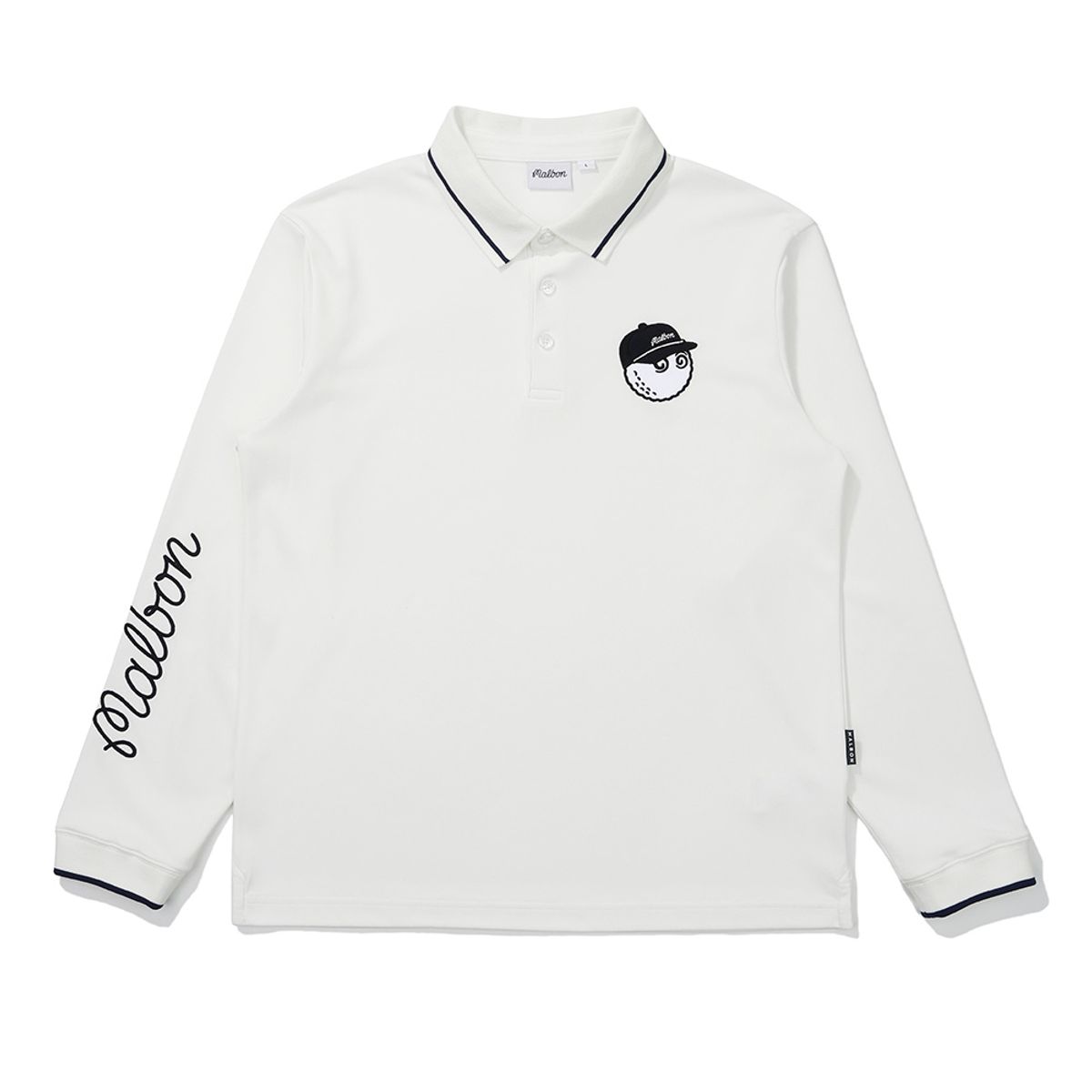 말본 골프(MALBON GOLF) 베이직 버킷 피케 폴로 티셔츠 WHITE (MAN)