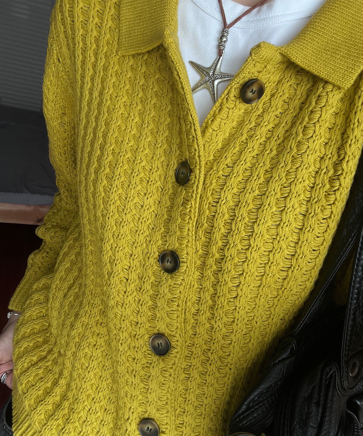 스팁(STEEPC) Afternoon City*Cardigan Mustard