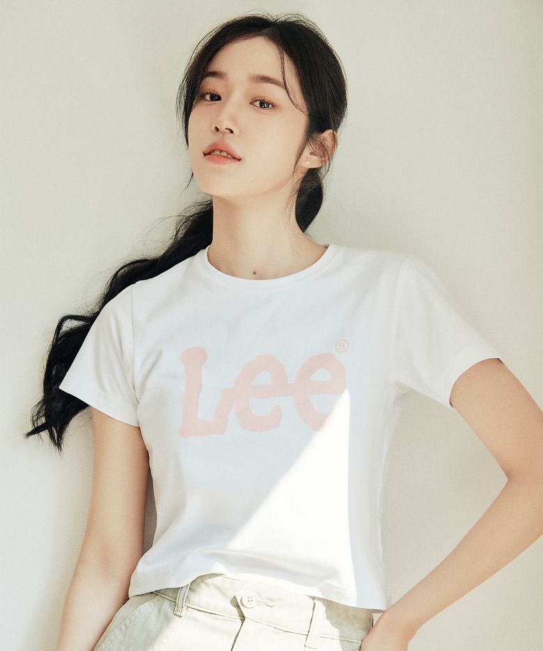 우먼 빅 트위치 로고 크롭 티셔츠 핑크