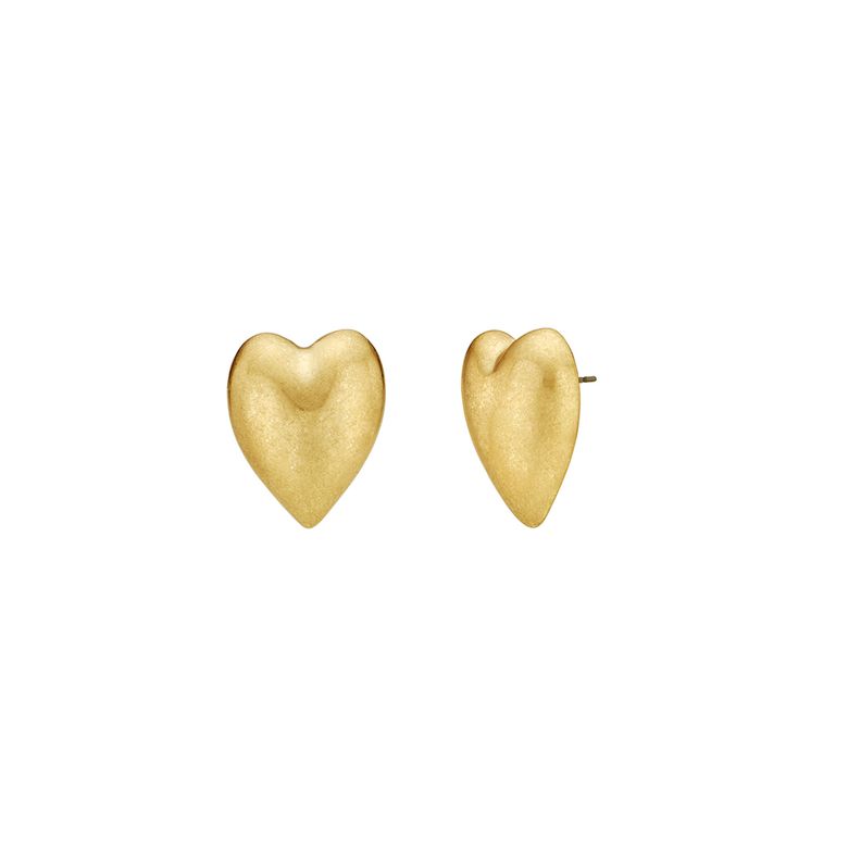 FF001 Matte Big Heart Earrings