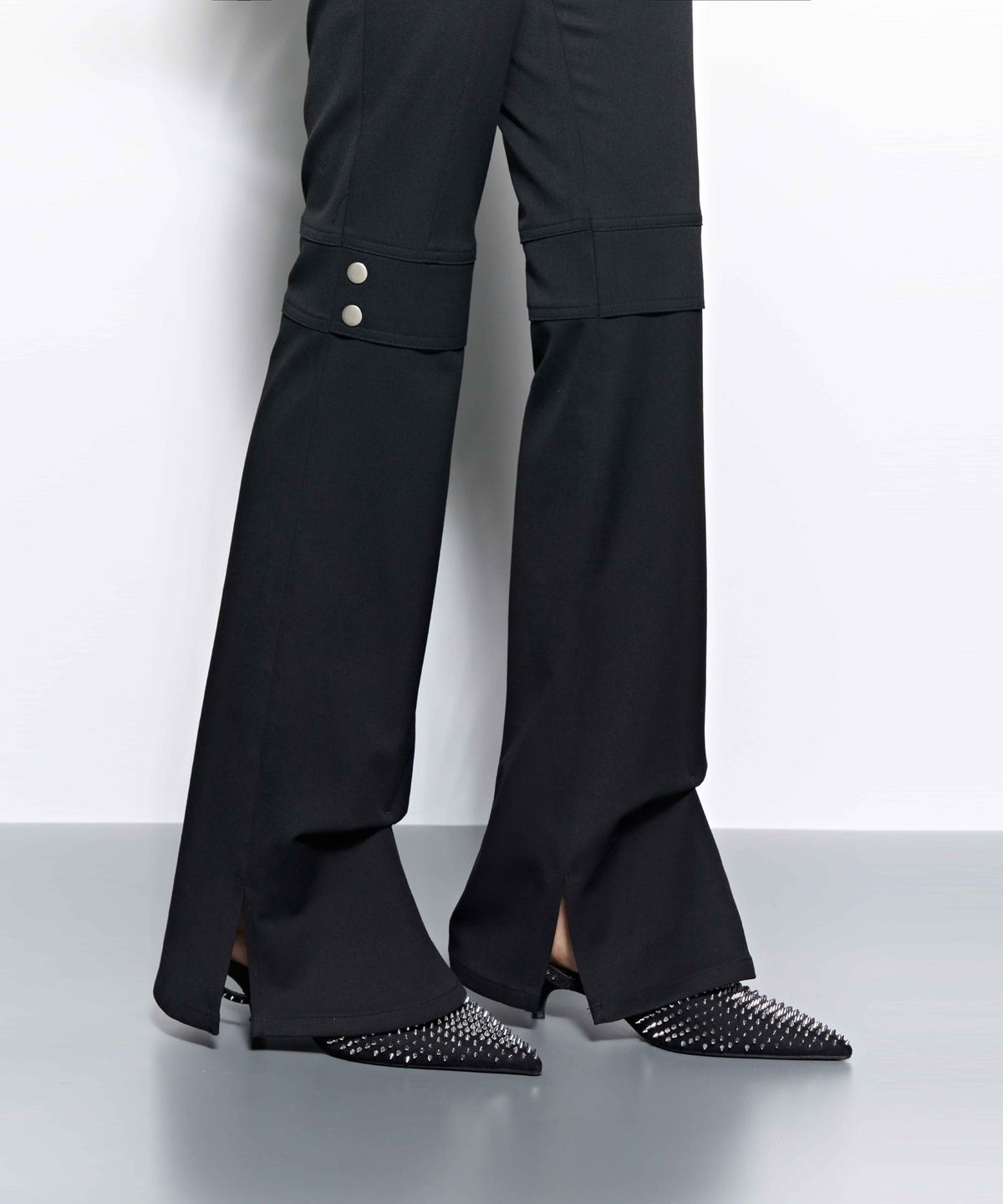 킴지수(KIMZISU) Pinched Slit Pants _ BLACK