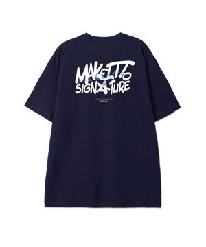[GRAFFITI3 LOGO]CREW NECK TEE_NAVY