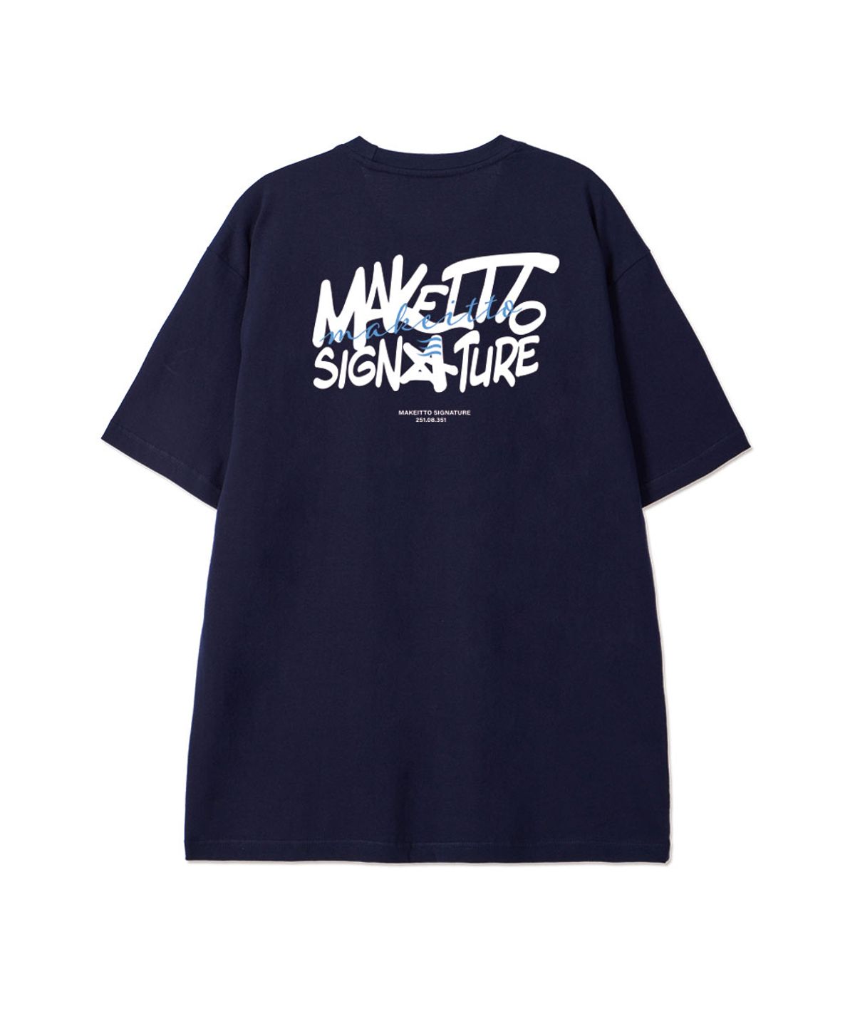 메이킷투(MAKEITTO) [GRAFFITI3 LOGO]CREW NECK TEE_NAVY