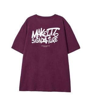[GRAFFITI3 LOGO]CREW NECK TEE_WINE