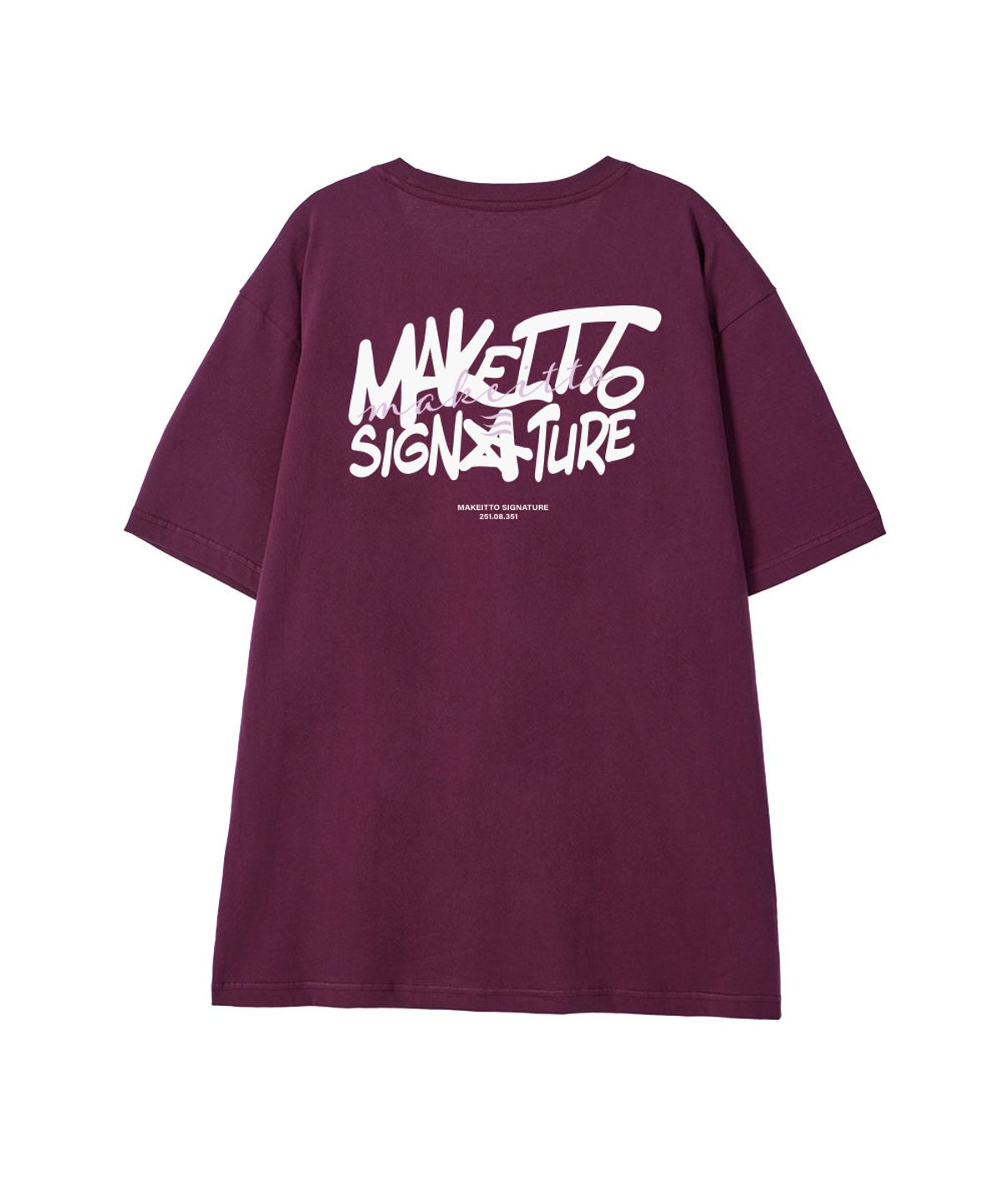 메이킷투(MAKEITTO) [GRAFFITI3 LOGO]CREW NECK TEE_WINE