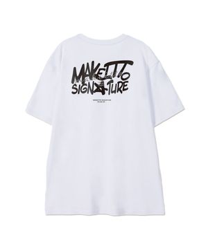 [GRAFFITI3 LOGO]CREW NECK TEE_WHITE