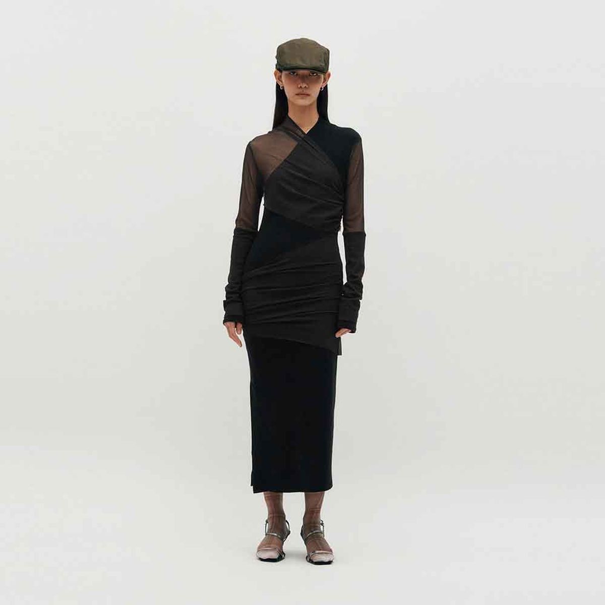 킴지수(KIMZISU) Layered Long Sleeve Dress _ BLACK