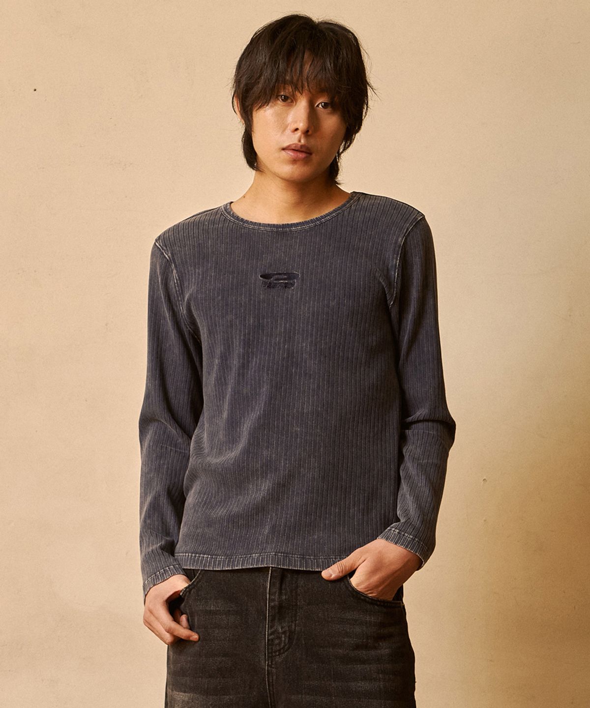 에프디알(FDR) Sulfar G.Dye Rib Muscle Long Sleeve Navy