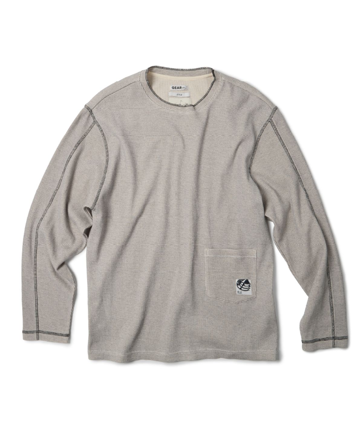 이티씨이(ETCE) (GEAR) POCKET WAFFLE KNIT (WHITE/BLACK)