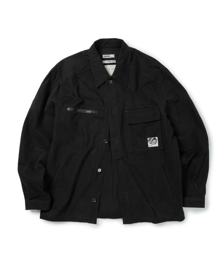 (GEAR) POCKET COTTON JACKET (BLACK)