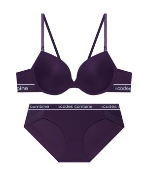 베이직 라인포인트 에어로쿨 브라 햄팬티세트_딥퍼플