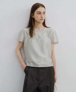 Shimmer layered blouse set