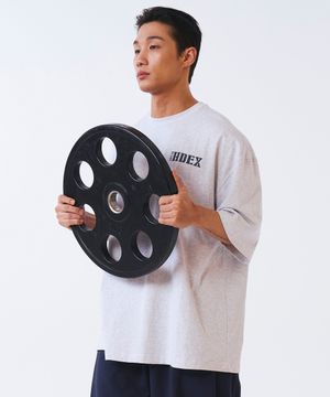 코어 스몰 로고 자이언트핏 숏 슬리브 (Melange White)