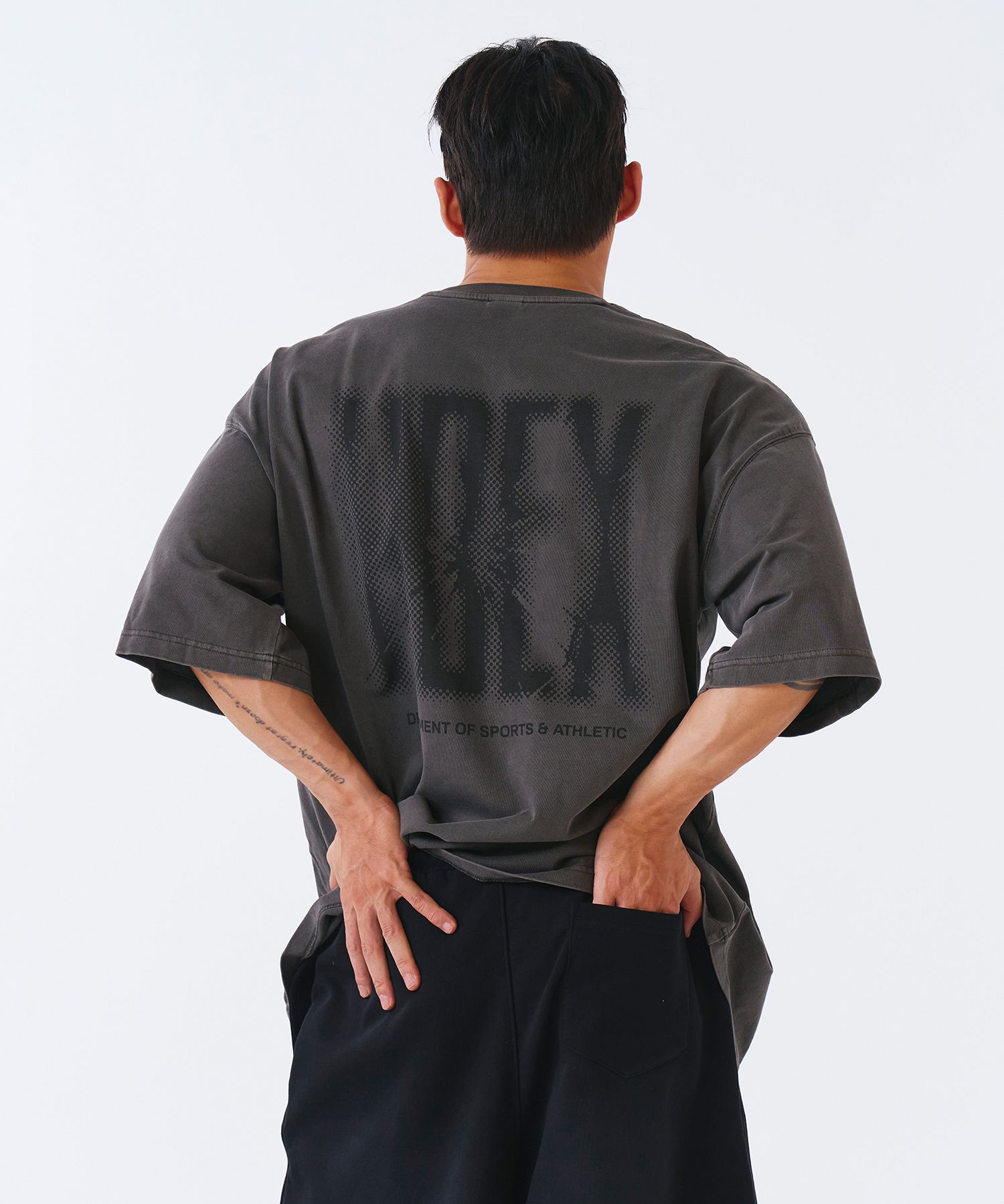 【HDEX】 Men's Crack Printed Pigment Short Sleeve /追跡付 MUSINSA公式 | HDEX Crack Printed Pigment Short Sleeve