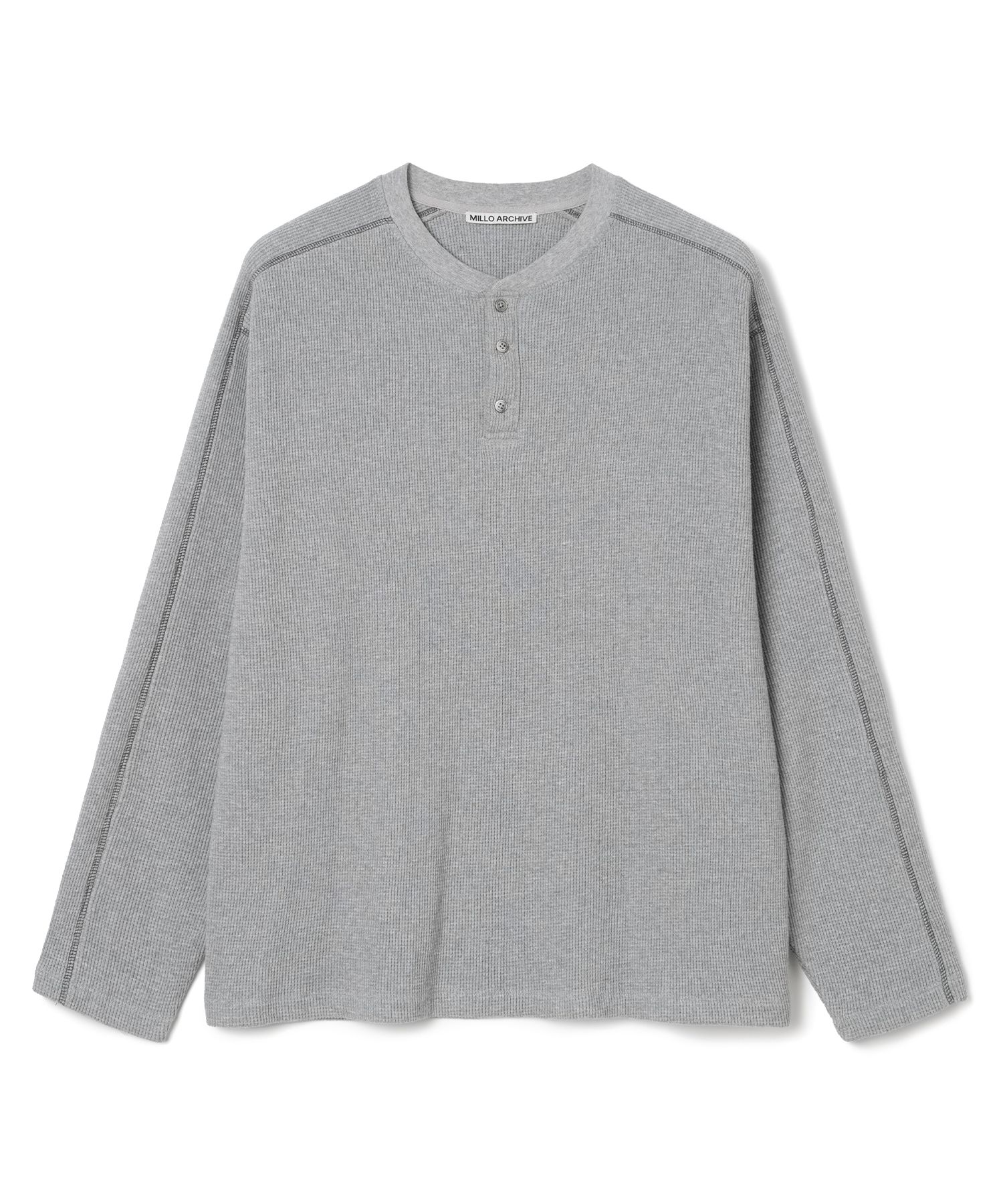 MILLO ARCHIVE ♥ Object Stitch Long Sleeve/ 追跡付 MUSINSA | MILLO ARCHIVE Object Stitch Long Sleeve [Melange Grey]