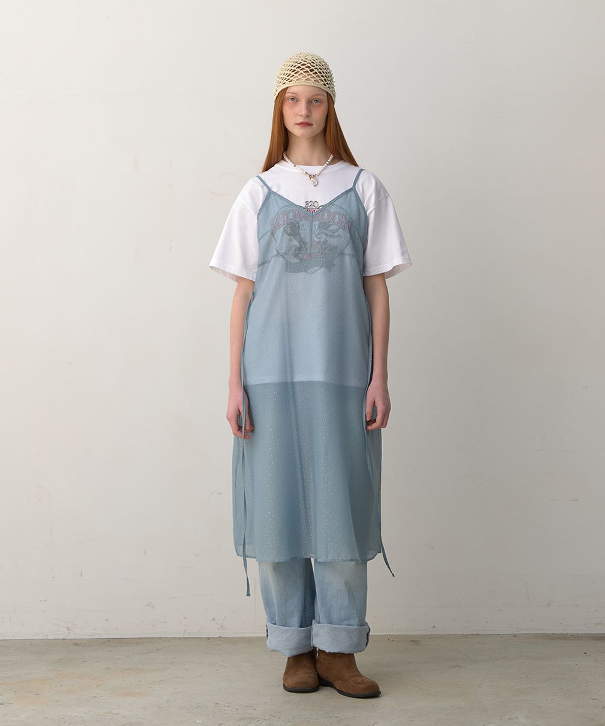 320쇼룸(320SHOWROOM) Lucy Sleeveless Layered Dress Mint