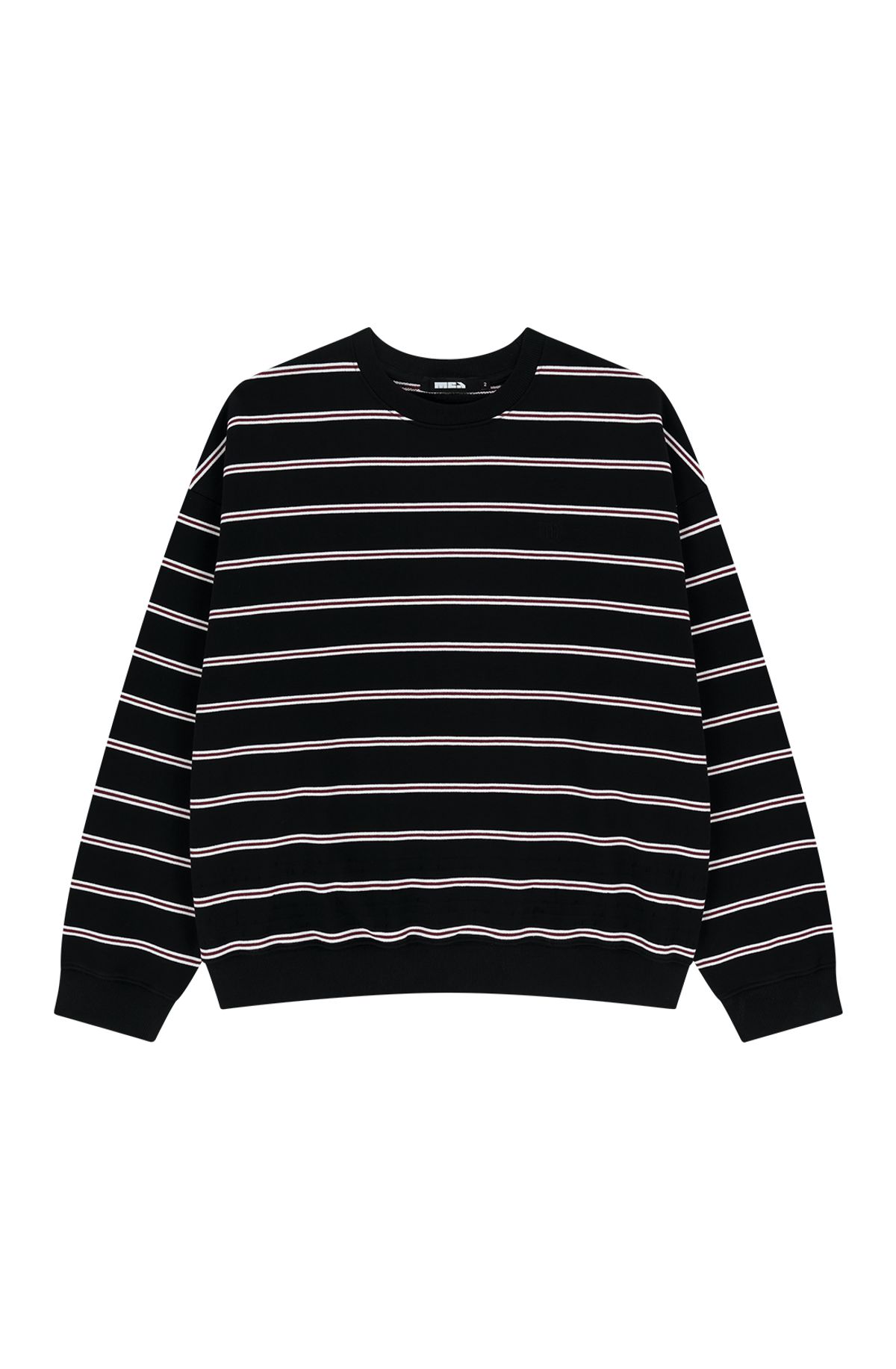 메아(MEA) STRIPE LOGO SWEATSHIRT [BLACK]