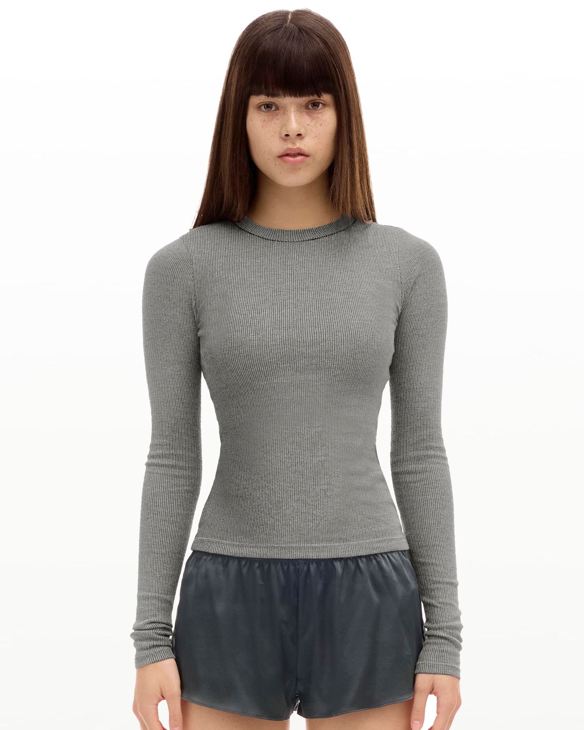 후포(HOOPOE) hoopoe rib long sleeve t-shirt_black snow