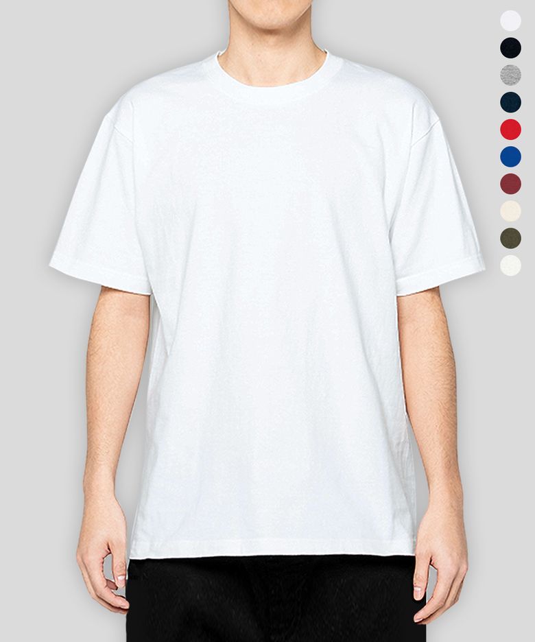 14수 7.4oz 헤비웨이트 라운드 오버핏 무지 반팔 티셔츠 - 10 COLOR