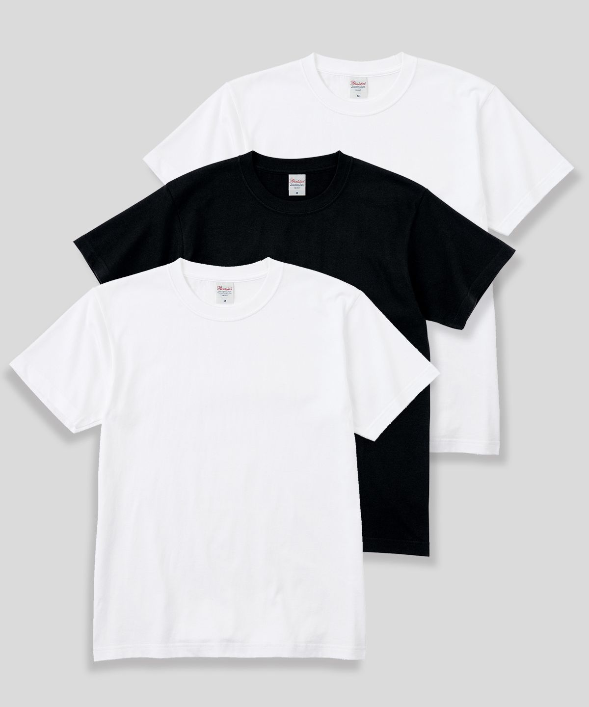 프린트스타(PRINTSTAR) [3PACK] 14수 7.4oz 헤비웨이트 라운드 오버핏 무지 반팔 티셔츠