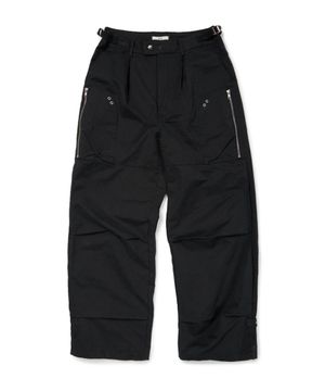 SIDE ZIPPER POCKET PANTS (BLACK)