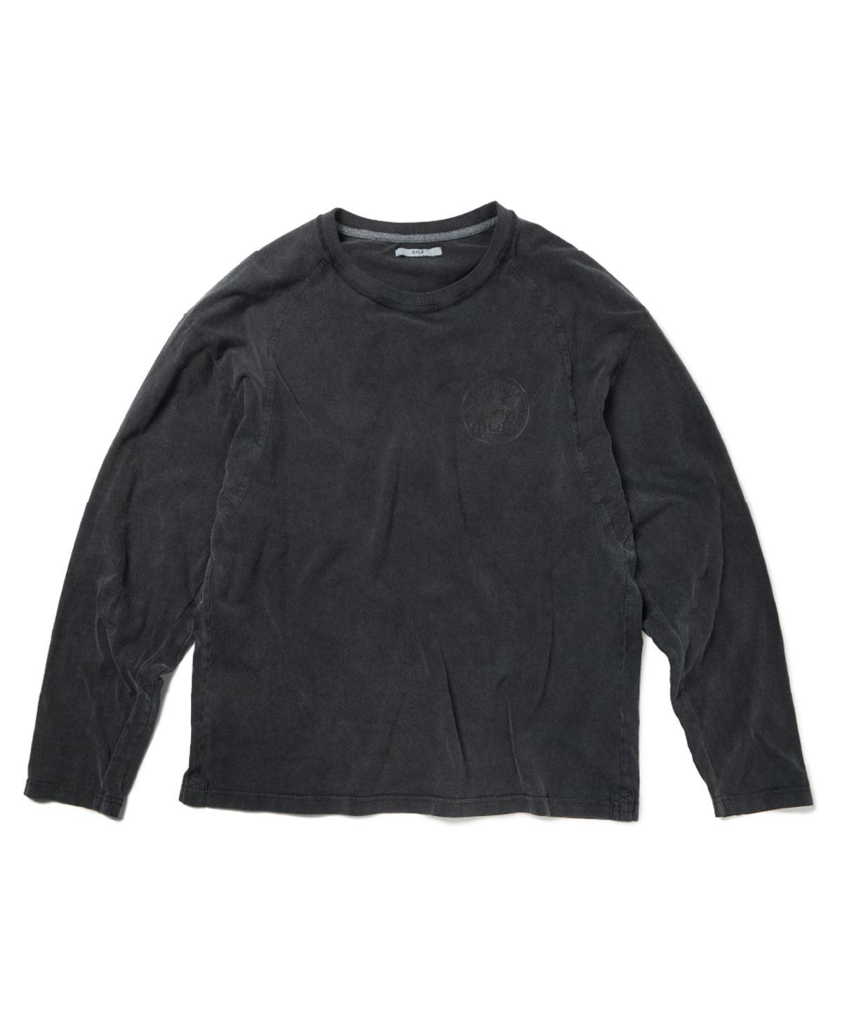 이티씨이(ETCE) UNITED WASHED RAGLAN LONG SLEEVE (BLACK)