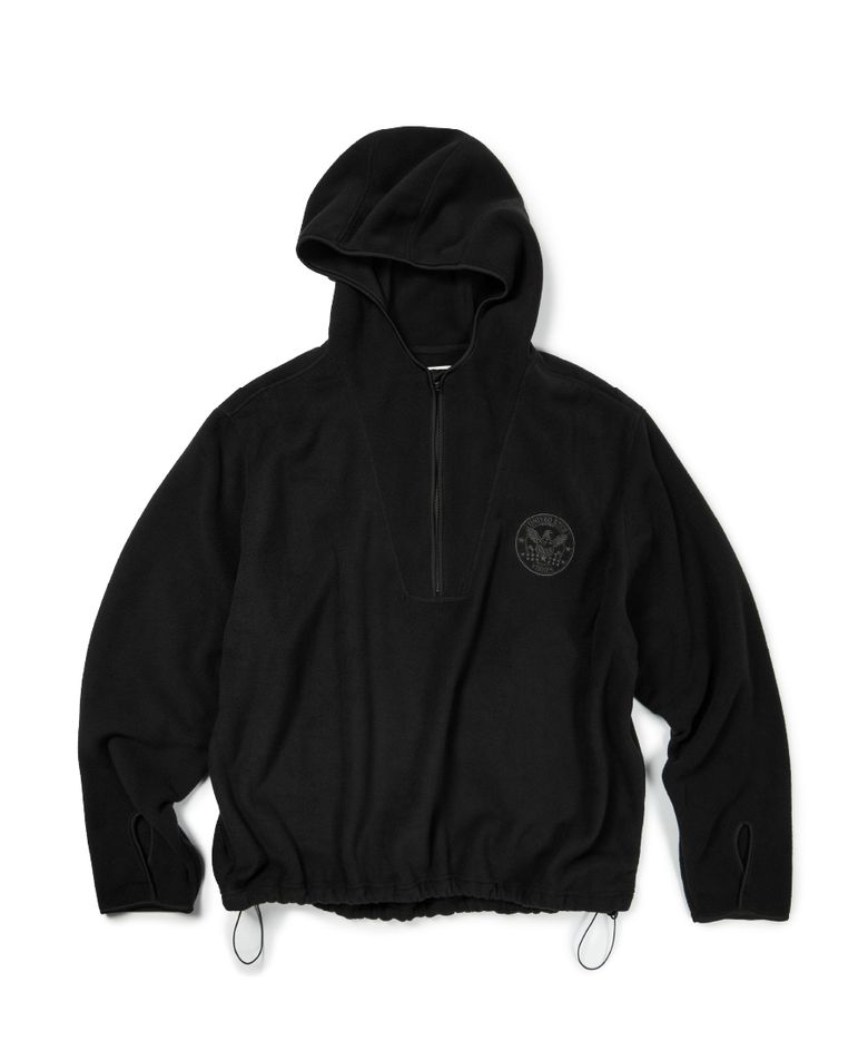 UNITED FLEECE HOOD ANORAK (BLACK)