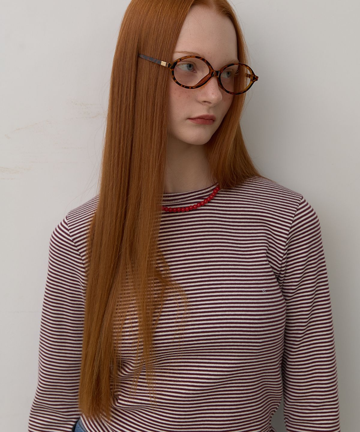 320쇼룸(320SHOWROOM) Noah Stitch Stripe Tee Red