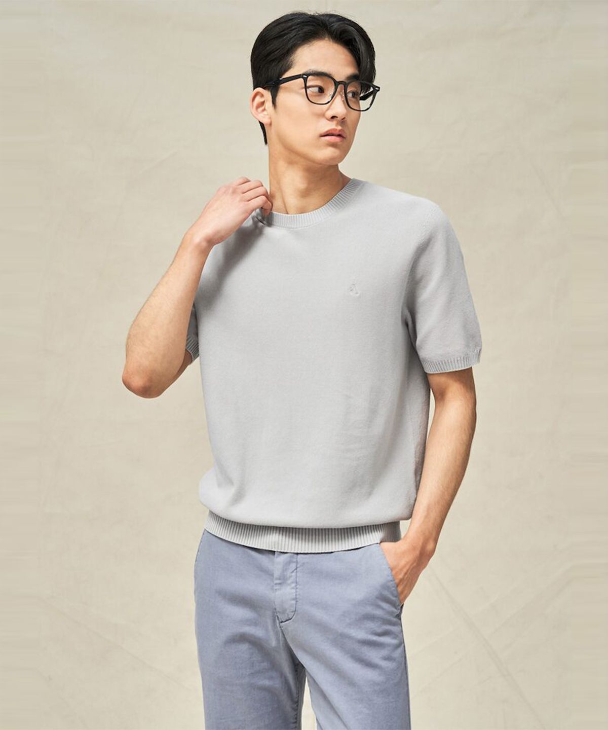빈폴 멘(BEANPOLE MEN) 젠틀 라운드 니트  그레이 (BC5251C233)