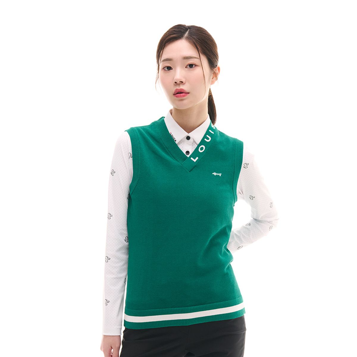 루이까스텔(LOUIS CASTEL) 여성 어라운드 로고포인트 스카시 쿨 베스트